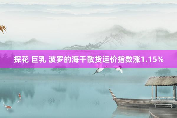 探花 巨乳 波罗的海干散货运价指数涨1.15%