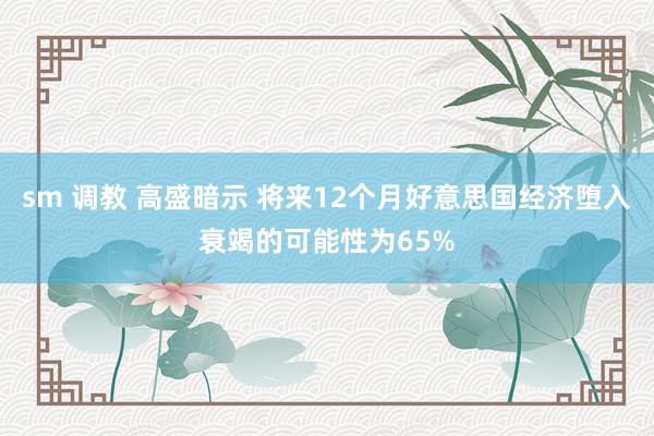 sm 调教 高盛暗示 将来12个月好意思国经济堕入衰竭的可能性为65%